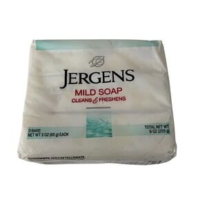 Jergens Mild Bar‎ Soap  3- 3 Oz Bars NEW in Package